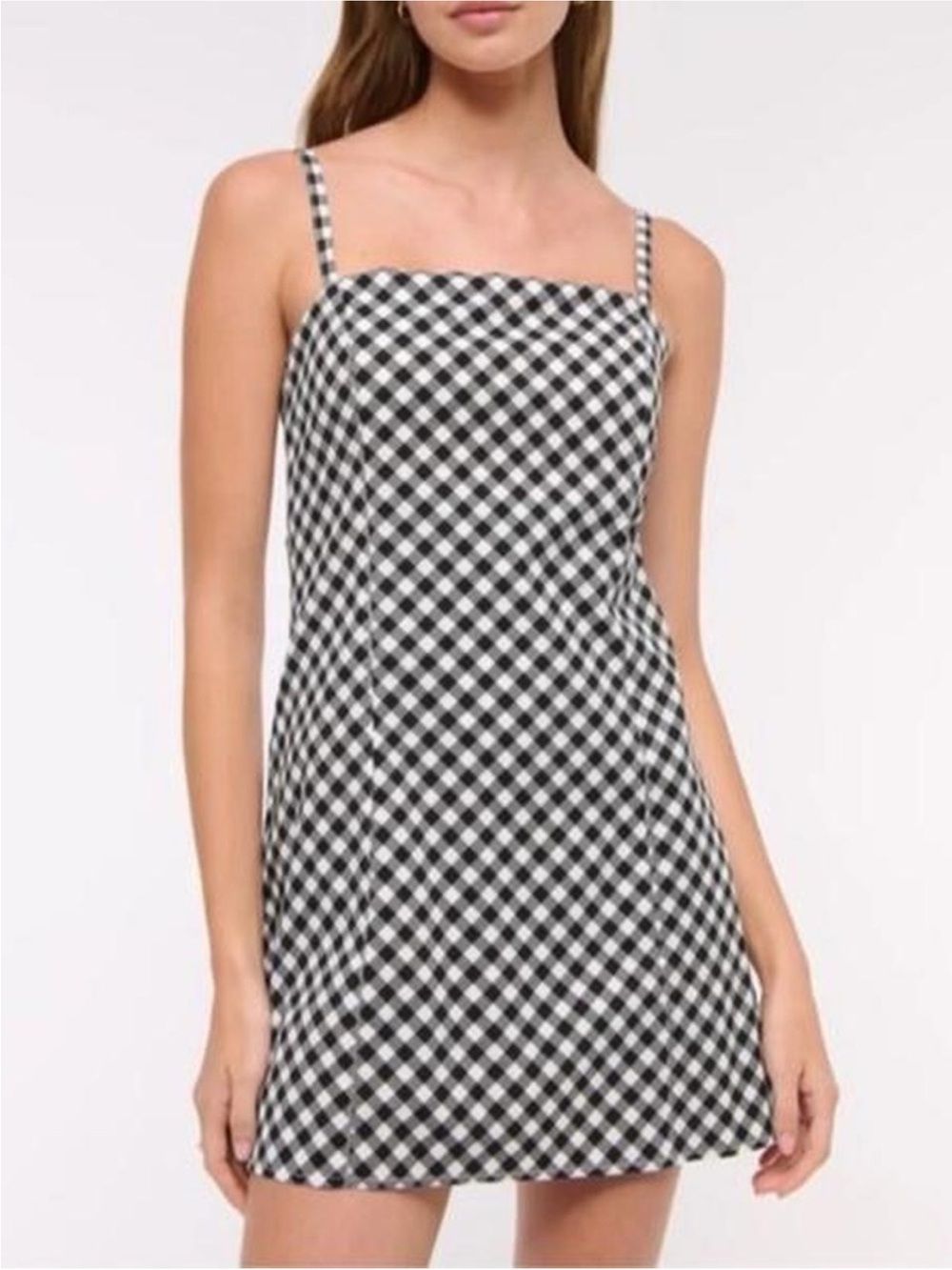Abercrombie & Fitch Black and White Gingham Mini skort Dress